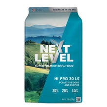 Teal Next Level dog food bag, Hi-Pro 30 LS, landscape front