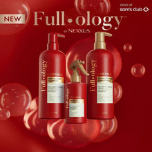 Full.ology by Nexxus conditioner and shampoo bottles set with gold pumps