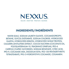 Nexxus Therappe shampoo ingredients list on white label