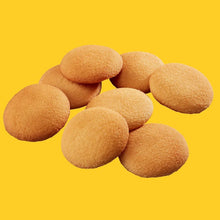Vanilla wafer cookies, round tan biscuits