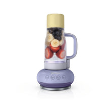 Lavender personal blender with blending jar, leakproof lid, and chug spout