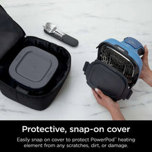 Snap-on protective cover for air fryer heating element with base and extra lid