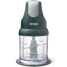 Ninja Express food processor with clear bowl, chopping blade, dark green base