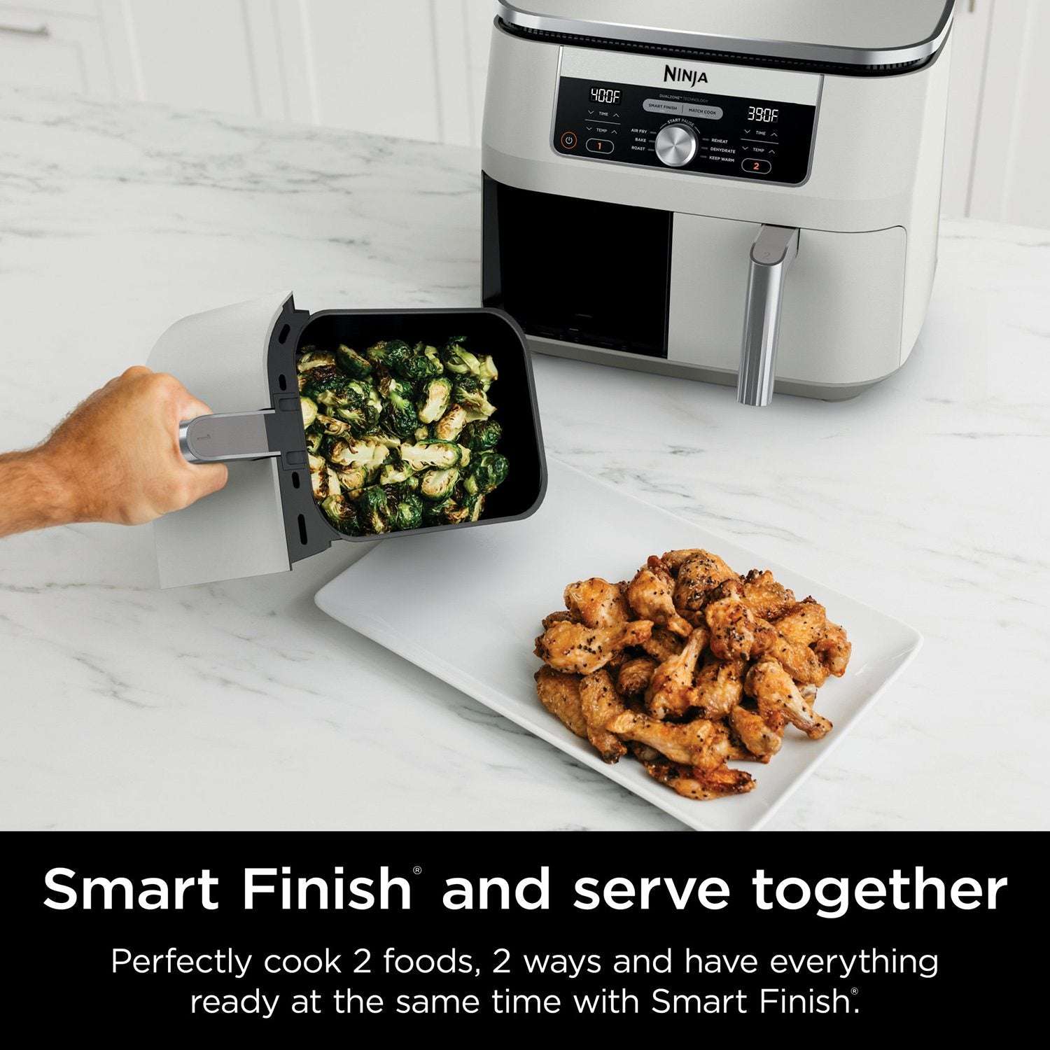 Ninja Foodi 6-in-1, 8-Quart 2 Basket Air Fryer with DualZone Technology