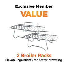 Two wire broiler racks for air fryer, elevated grilling position