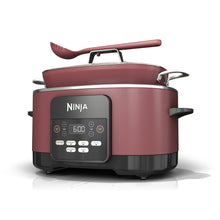 Cherry tarte Ninja multi-cooker with glass lid and black control panel