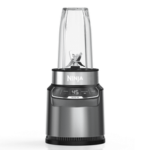 Personal blender base with clear blending cup and Auto-iQ control panel