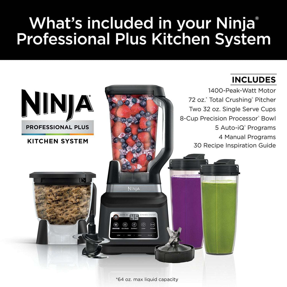 Ninja Professional Plus Kitchen System Blender and 8-Cup Food Processor with Auto-iQ