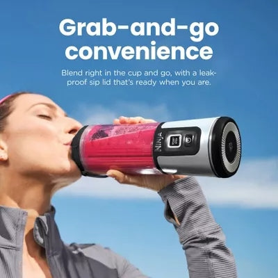 Ninja Blast 18oz Portable Blender : Cordless Personal Smoothie Blender, Stainless Steel Blades, Dishwasher-Safe