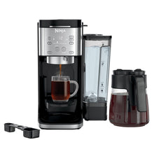 Ninja dual coffee maker in stainless and black with hot carafe and cold brew container
