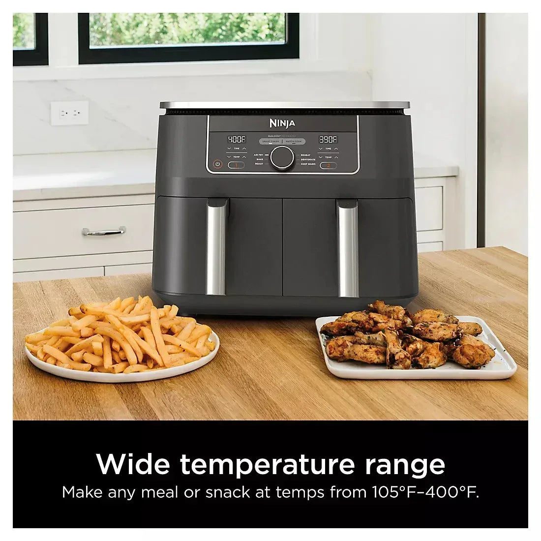 Ninja Foodi 6-in-1 8-Qt. Two Basket Air Fryer - Black