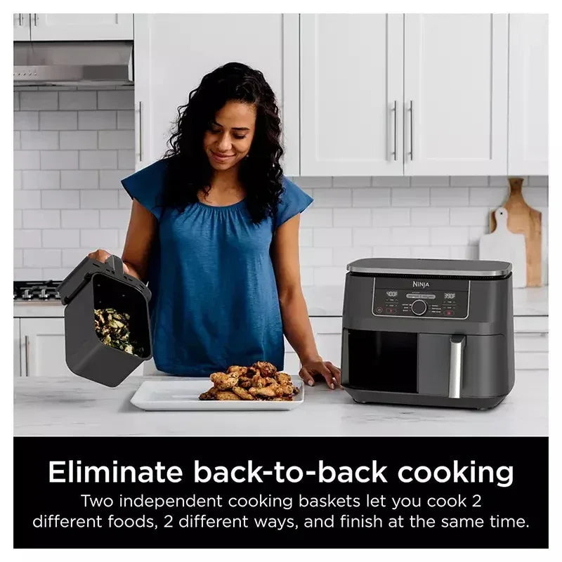 Ninja Foodi 6-in-1 8-Qt. Two Basket Air Fryer - Black