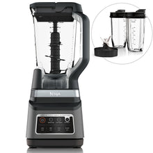 Ninja blender DUO with clear pitcher and black motor base, shown front view