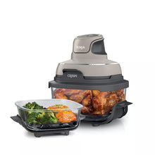 Ninja portable air fryer with two cooking containers and crisping tray