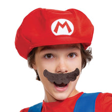 Mario character red hat with M logo and felt mustache