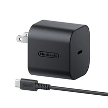 Nintendo Switch 2 AC adapter with two-prong plug, black power brick