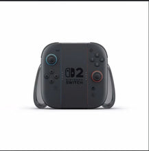 Nintendo Switch 2 Joy-Con charging grip controllers, dark gray rear view