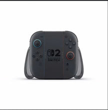Dark Nintendo Switch 2 charging grip with Joy-Con rail controllers