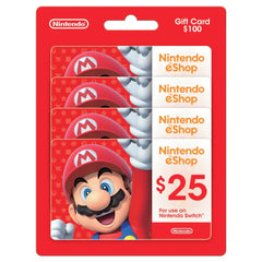 Nintendo eShop - Four $25 eGift Cards - USA MEGA SHOP