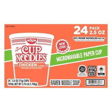 Nissin Cup Noodles chicken flavor ramen noodle soup, microwavable paper cup 24-pack