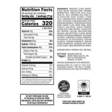 Nissin Cup Noodles chicken flavor nutrition facts and ingredient information