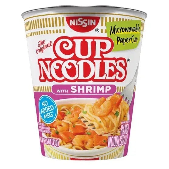 Nissin Cup Noodles, Shrimp, 2.5 oz, 24-count - USA MEGA SHOP