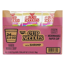 Nissin Cup Noodles shrimp 24-pack microwaveable paper cup ramen noodle soup