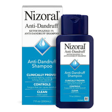Nizoral anti-dandruff shampoo box and bottle, 7 fl oz, 1% ketoconazole