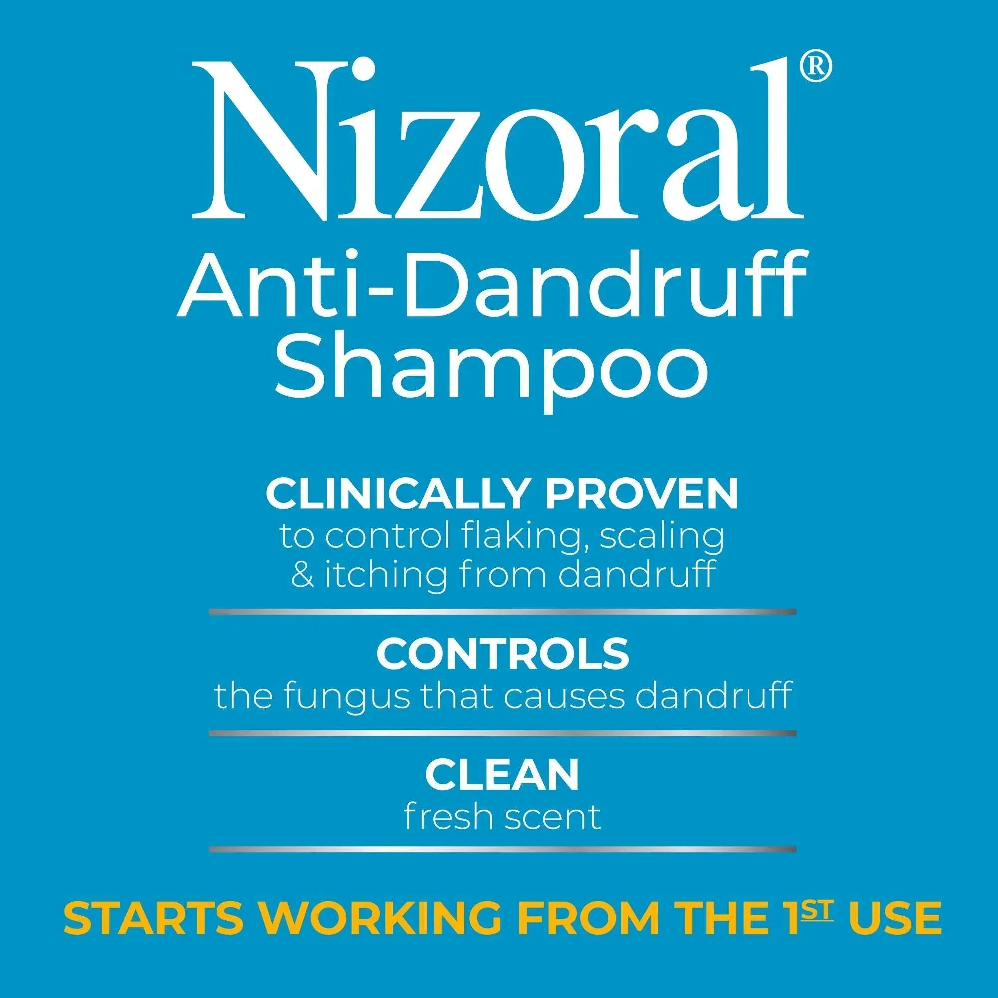 Nizoral Anti-Dandruff Shampoo with 1% Ketoconazole, Fresh Scent, 7 fl oz