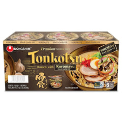 Nongshim Premium Tonkotsu Kuromayu Noodle Soup 6 pk. - USA MEGA SHOP