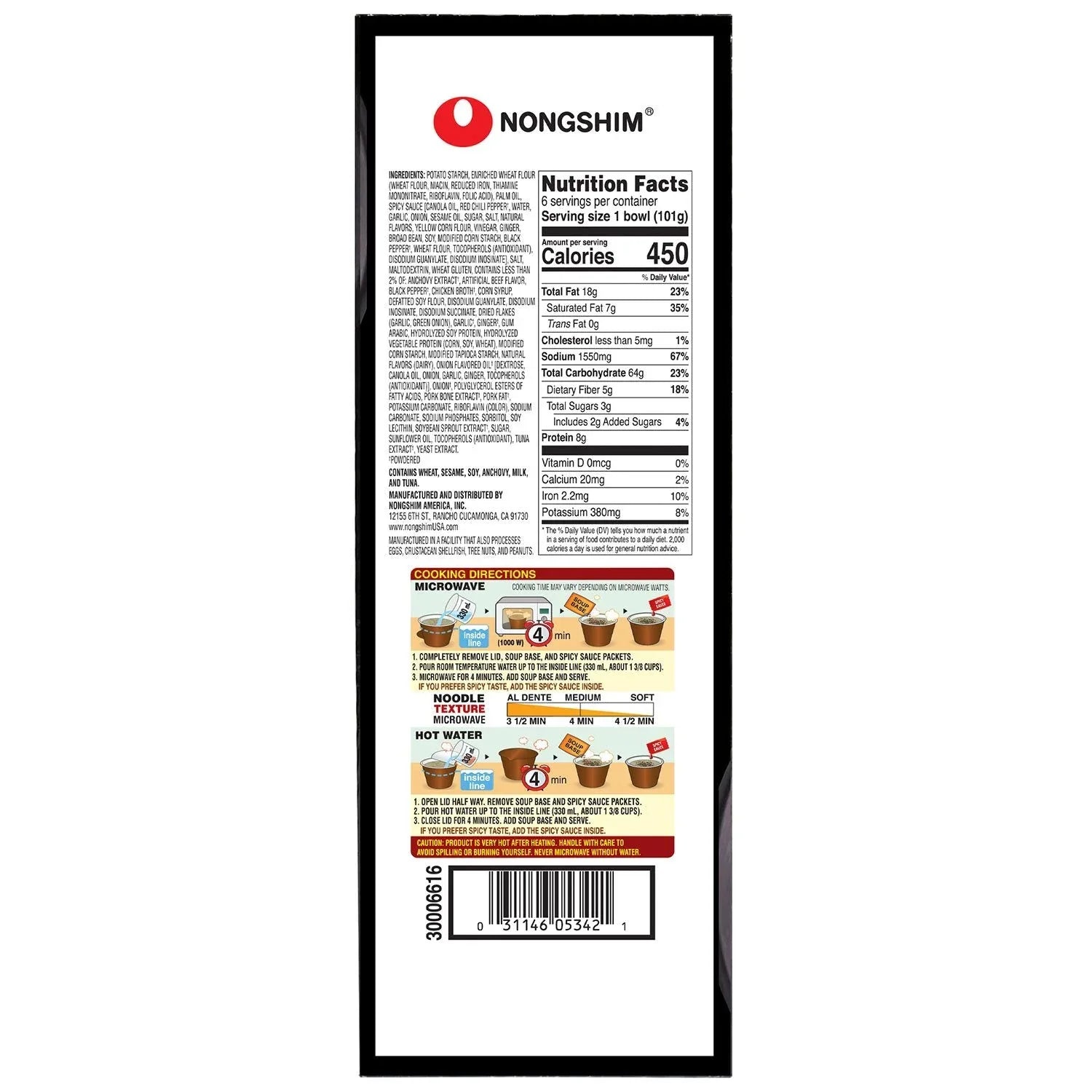 Nongshim Premium Tonkotsu Kuromayu Noodle Soup 6 pk. - USA MEGA SHOP