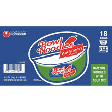 Nongshim, Hot & Spicy Ramyun Noodle Bowl, 3.03 oz, 18-count