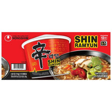 Nongshim Shin Ramyun Big Bowl instant noodles, spicy soup mix 12-count pack