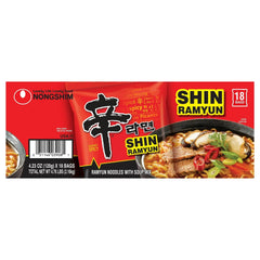 Nongshim, Shin Ramyun Noodle Soup, 4.2 oz, 18-Count