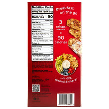 Nonni's THINaddictives cranberry crisps box back with nutrition facts and barcode