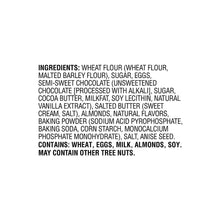 Nonni's Cioccolati biscotti ingredients list text