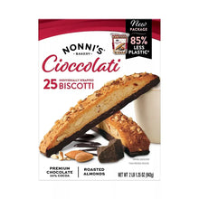 Nonni's Cioccolati biscotti carton with 25 individually wrapped cookies