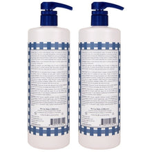 Kids 3-in-1 shampoo conditioner & body wash bottles, back labels, 2-pack, blue pump