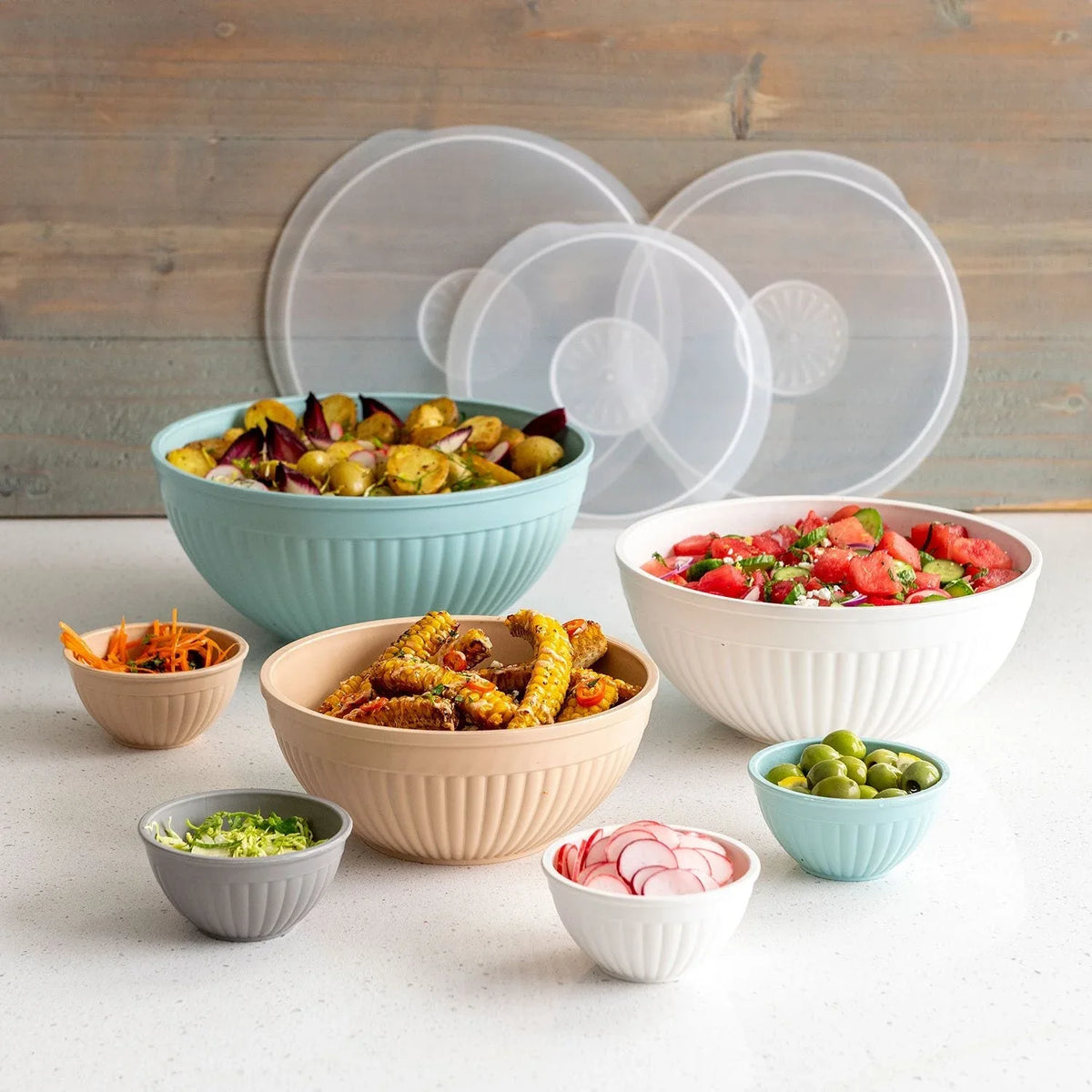 Nordic Ware 10-Piece Microwavable Bowl Set with Covers - USA MEGA SHOP