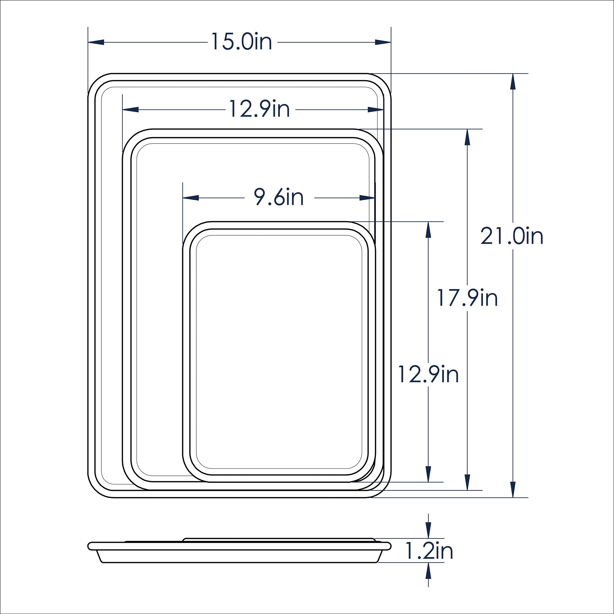 Nordic Ware 3-piece Brilliant Non-Stick Baking Sheet Set