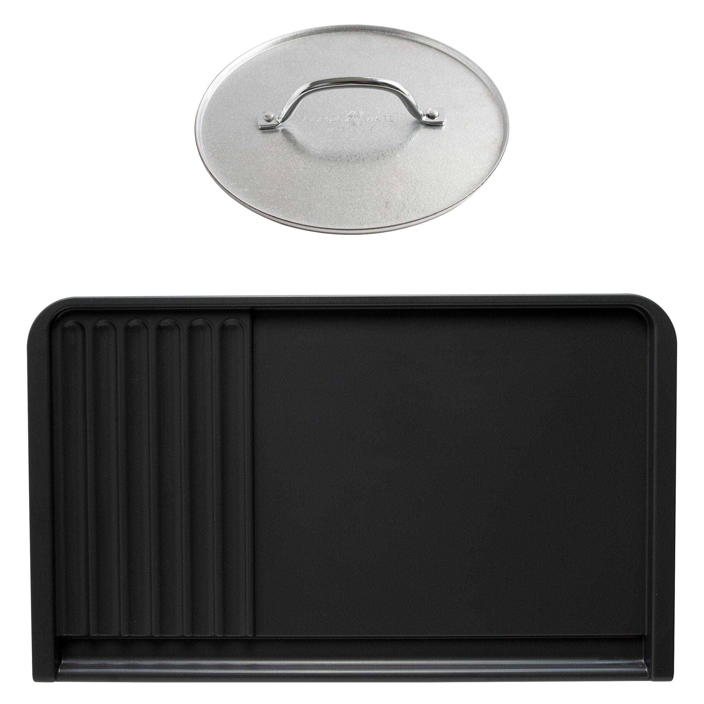 Nordic Ware Dual Top Grill Griddle with Grill Press - USA MEGA SHOP