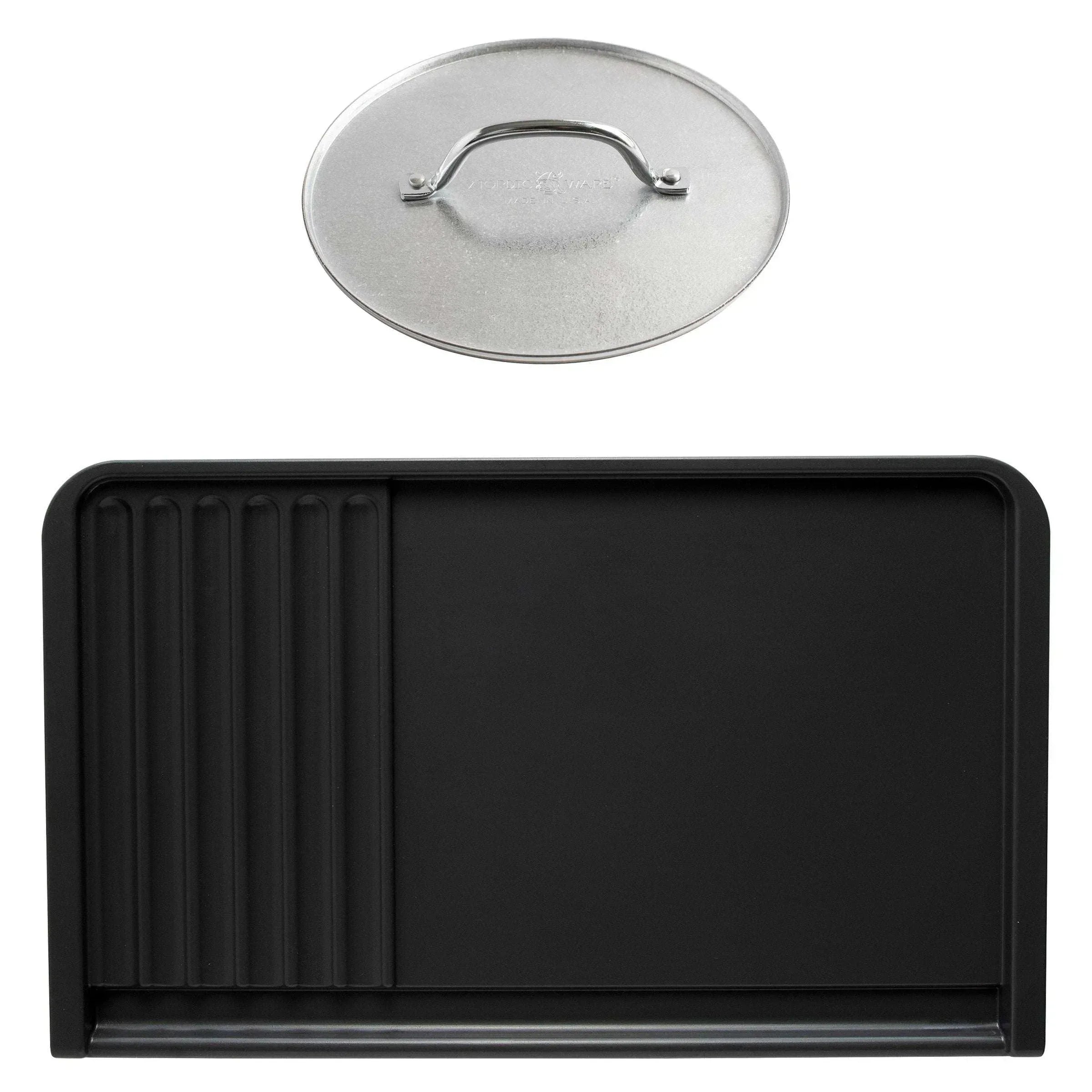 Nordic Ware Dual Top Grill Griddle with Grill Press
