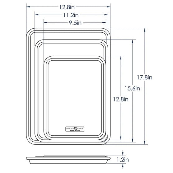 Nordic Ware Naturals 3-piece Baking Sheet Set