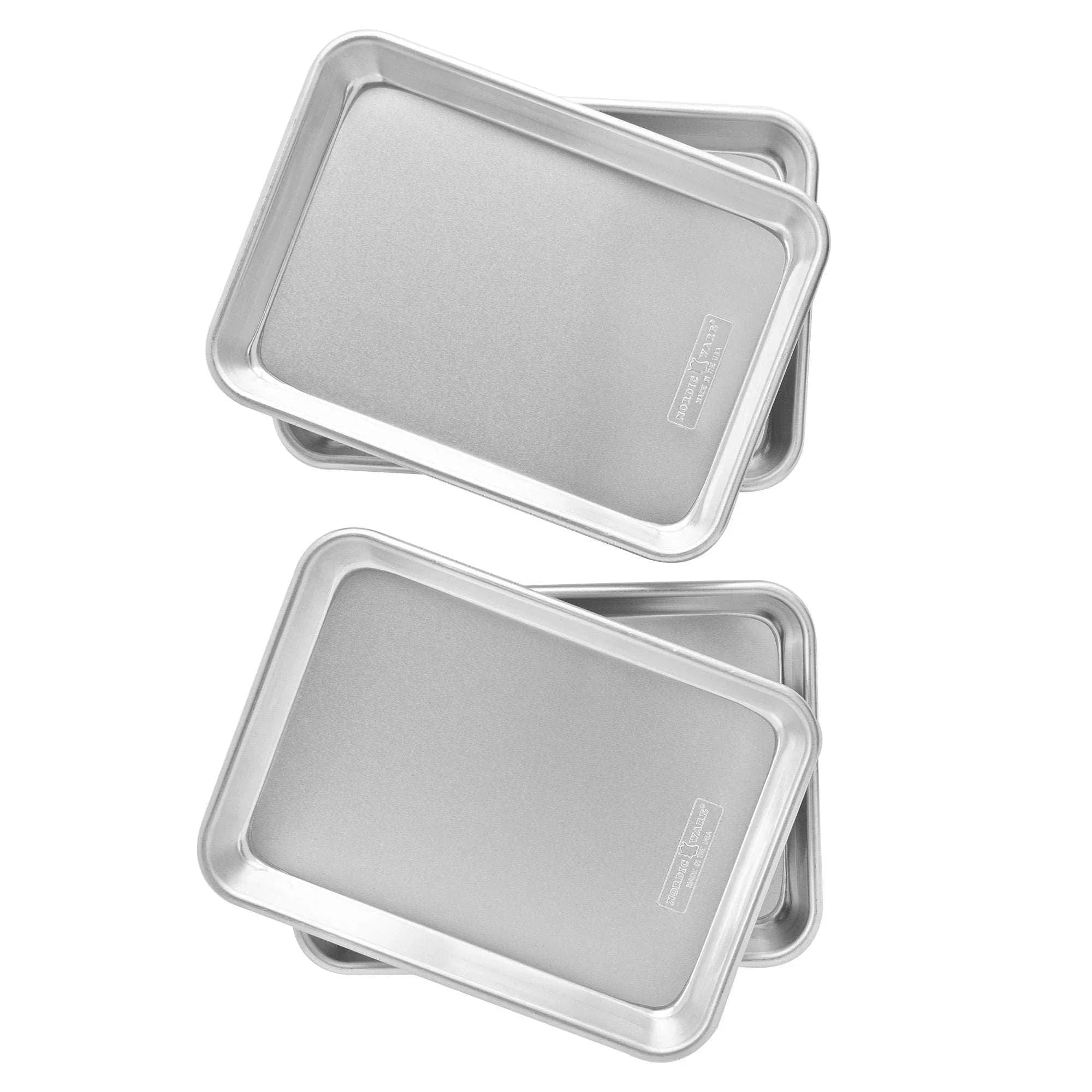 Nordic Ware Naturals Aluminum 1/6 Sheet Pan, 4-pack - USA MEGA SHOP