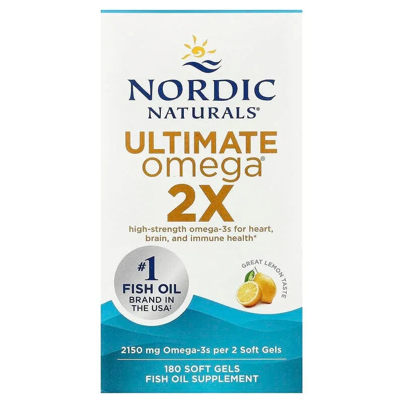 Nordic Naturals, Ultimate Omega® 2X, Lemon, 60 Softgels (1,075 mg per Softgel)