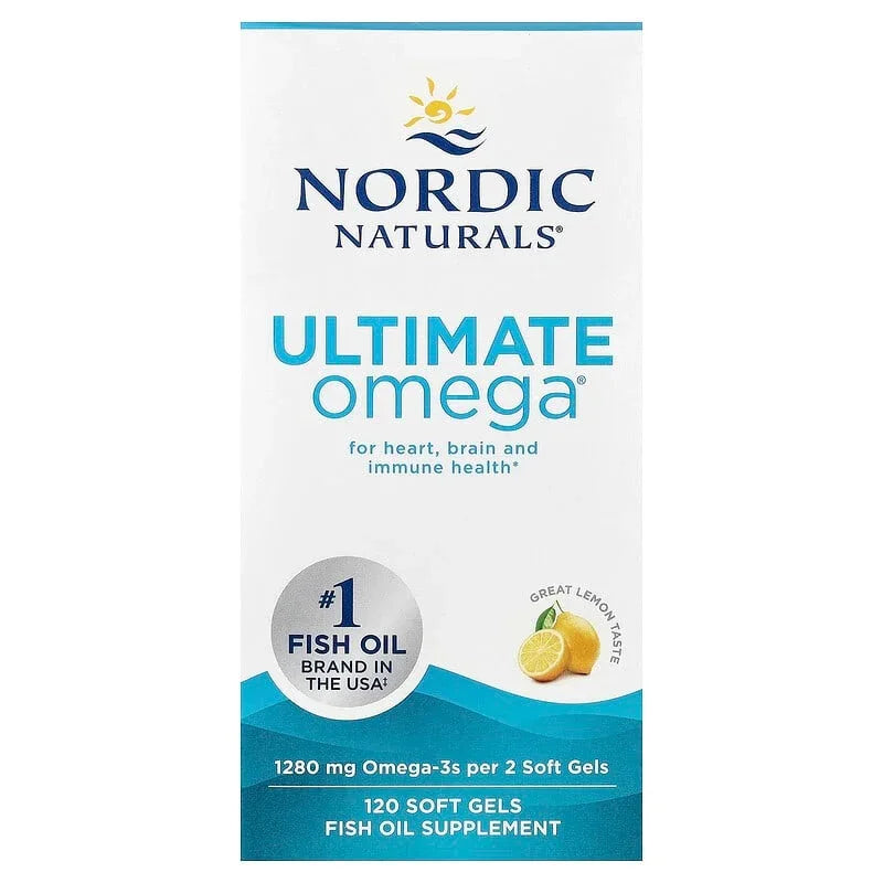 Nordic Naturals, Ultimate Omega, Lemon, Soft Gels (640 mg per Soft Gel)