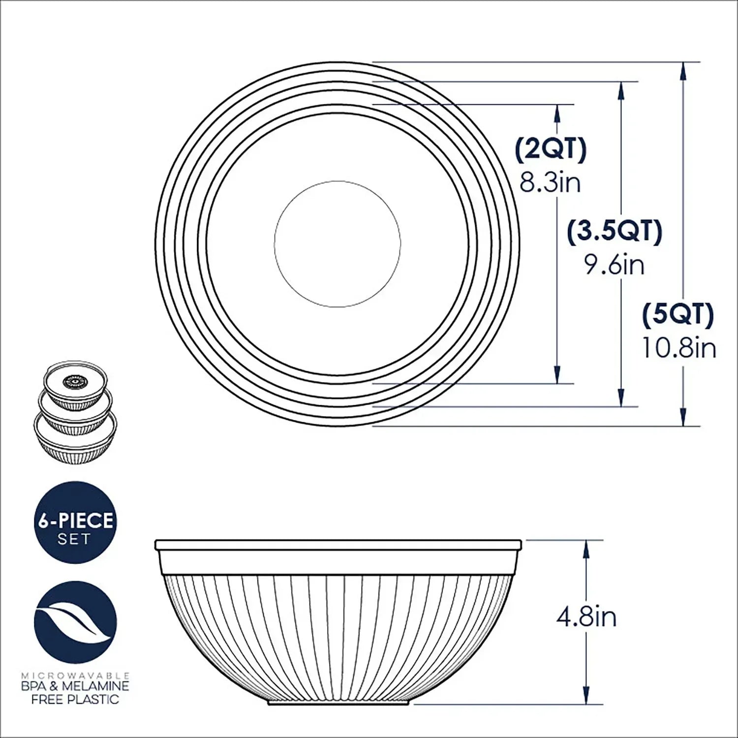 Nordic Ware 10-Piece Microwavable Bowl Set with Covers