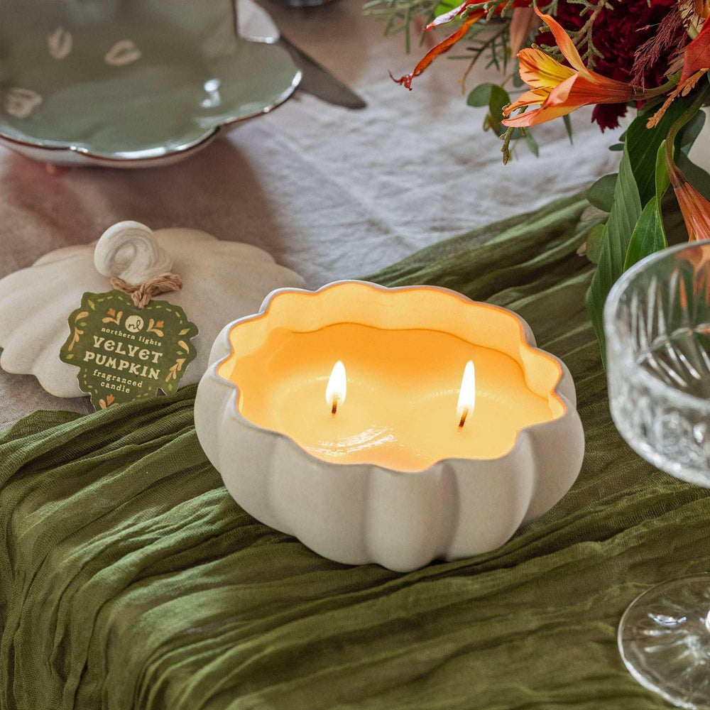 Northern Lights Ceramic 9 oz. Pumpkin Candle - USA MEGA SHOP
