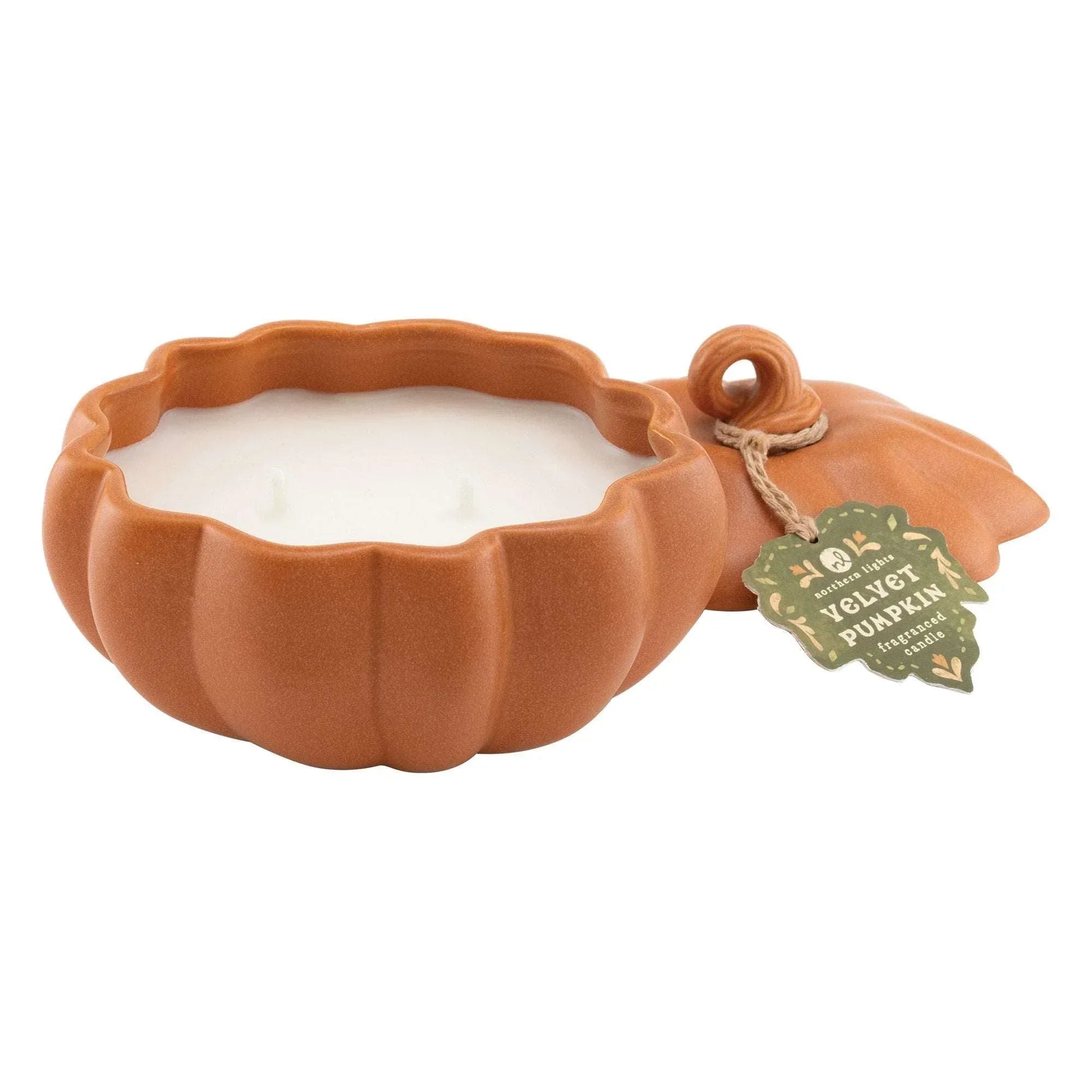 Northern Lights Ceramic 9 oz. Pumpkin Candle - USA MEGA SHOP