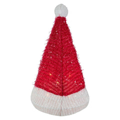 Northlight 12.25" Lighted Santa Hat Christmas Tree Topper, Clear Lights